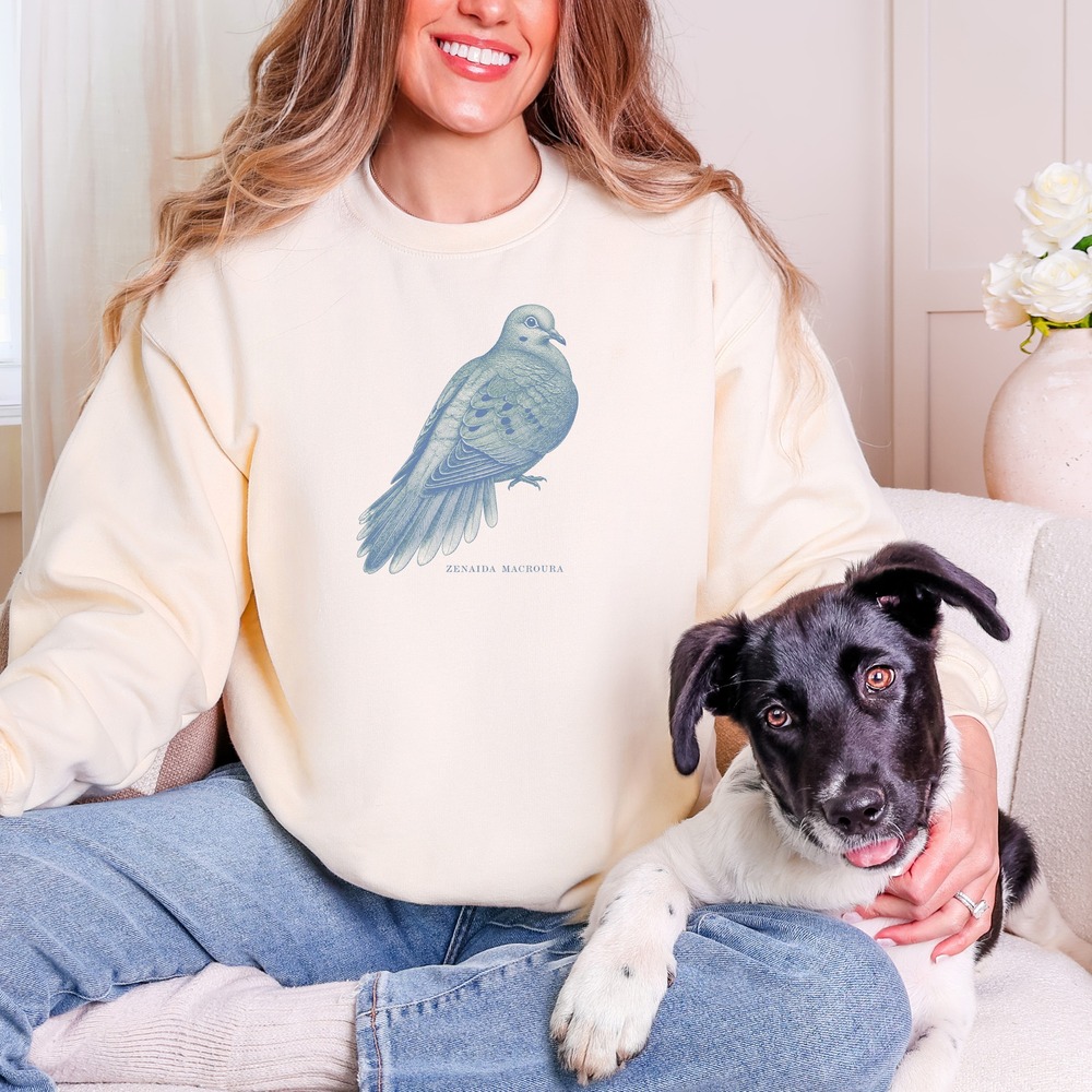 Zenaida Macroura Mourning Dove Perched Classical Sweatshirt